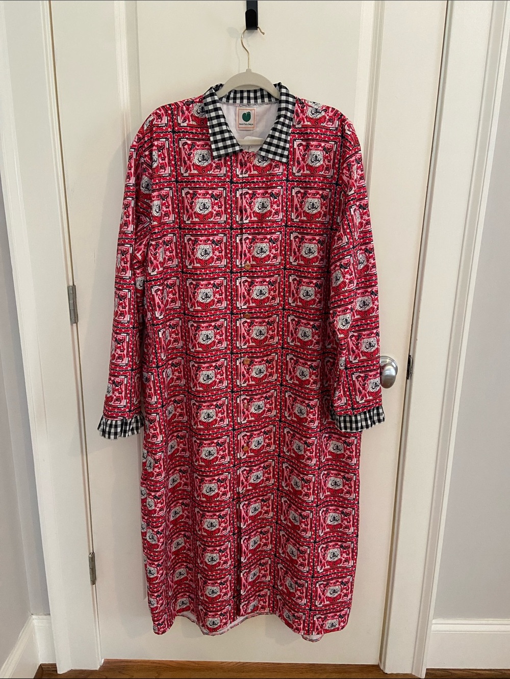 Mandi Paris UGA Maxi Dress with Contrast Collar